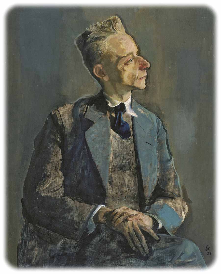 Willy Kriegel: Porträt Willy Eberl (1931). Repro: Städtische Sammlungen Freital