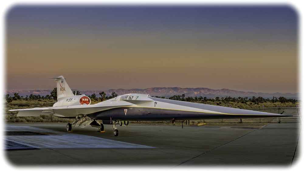 Überschall-Experimentalflugzeug X-59. Foto: Garry Tice für Lockheed Martin via Nasa