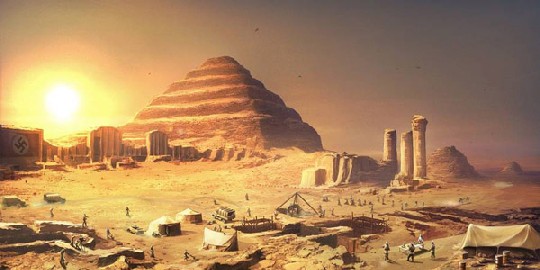 In den Ausgrabungsstätten des alten Ägyptens beginnt 1938 das Abenteuer für Quartermain. Abb.: Nordic Games