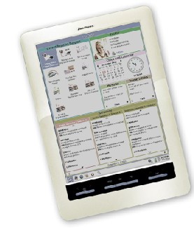 Die hierzulande eher unbekannten "JetBooks" setzen bereits die farbigen Triton-Bildschirme von E-Ink ein. So etwa könnte auch das Farb-Kindle von Amazon aussehen. Abb.: E-Ink