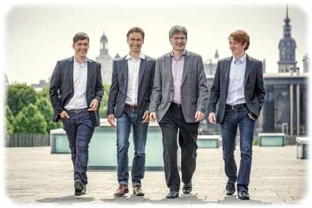 Das Coseda-Gründerteam: Thomas Arndt, Thomas Hartung, Karsten Einwich, Dominic Scharfe (v. l.) Foto: Toni Kretschmer, newpic.eu