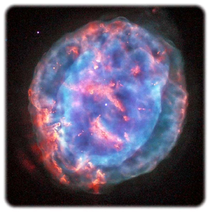 Hubble-Foto vom Nebel NGC 6818 im Sternbild Schütze. Foto: Judy Schmidt, ESA/Hubble & NASA