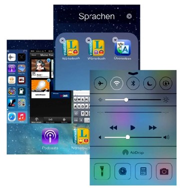 Die Neuerungen des bunten iPhone-Betriebssystems iOS 7 zeigt der neue iNow-Ratgaber. Abb.: BSF