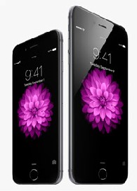 Das iPhone 6 und das 6 plus (r.) im Vergleich. Foto: Apple