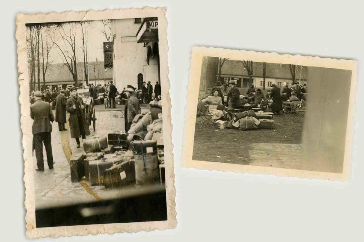 Zwei der Fotos von Breslauer Deportationen, die nun wiedergefunden worden sind. Repro: Landesverband Sachsen der Jüdischen Gemeinden; Collage: Freie Universität Berlin