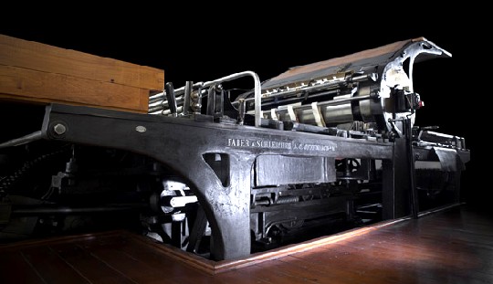 Die jüngste Maschine im Lichtdruck-Museum wurde 1905 gebaut. Foto: Christian Lorenz, Narciss&Taurus