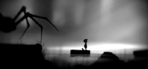 Nun aber Huschhusch, kleiner Limbo-Junge: Die Monsterspinne naht. Abb.: Playdead