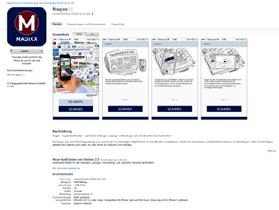 Die Augmented-reality-App "Magixx" gibts im iTunes-laden wie auch im Android-Store gratis. Abb.: BSF