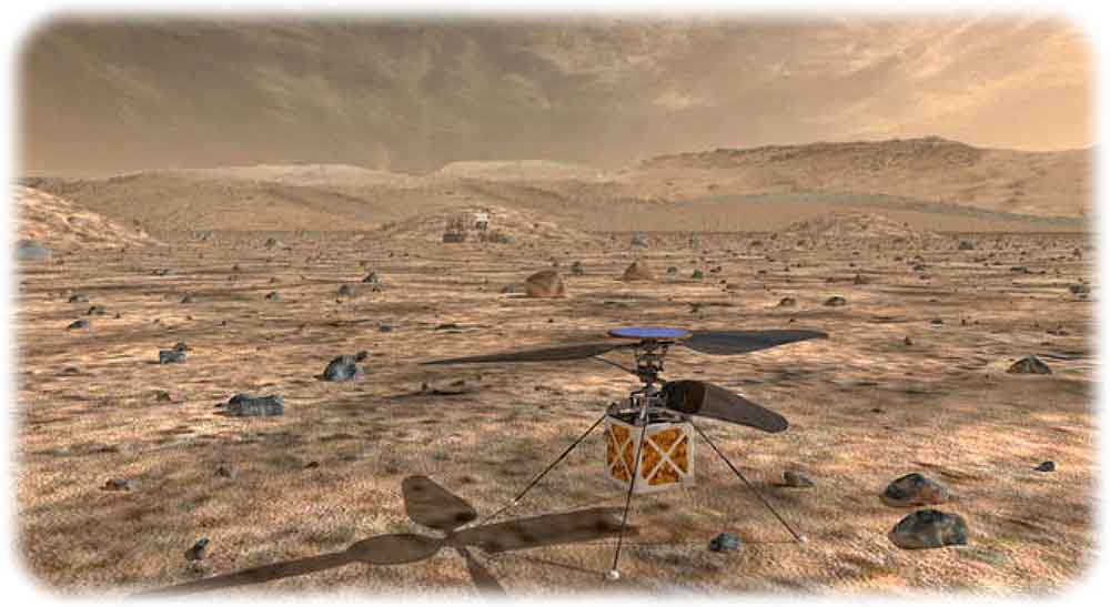 So stellt sich die Nasa ihren Mars-Hubschrauber vor. NASA/JPL-Caltech