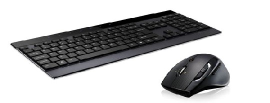 Die Rapoo-Kombi 8900P aus Tastatur und Maus verbindet sich über das 5-GHz-Band mit dem Rechner. Foto: Rapoo