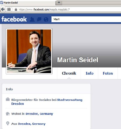 Gefälschter Facebook-Account - man beachte die Adresszeile im Browser. Abb.: BSF