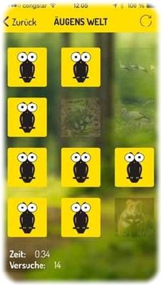 Natur-Memrory-Spiel in der ÄugenApp. Abb.: BSF